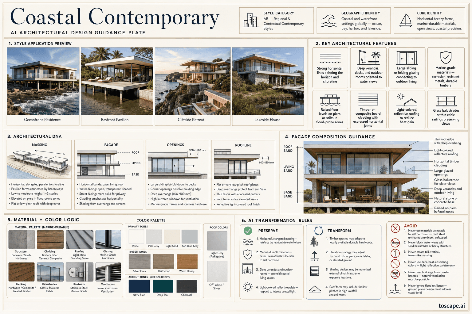 Coastal Contemporary hero plate - Coastal and waterfront settings globally - oceanfront, bay, harbor, and lakeside location...