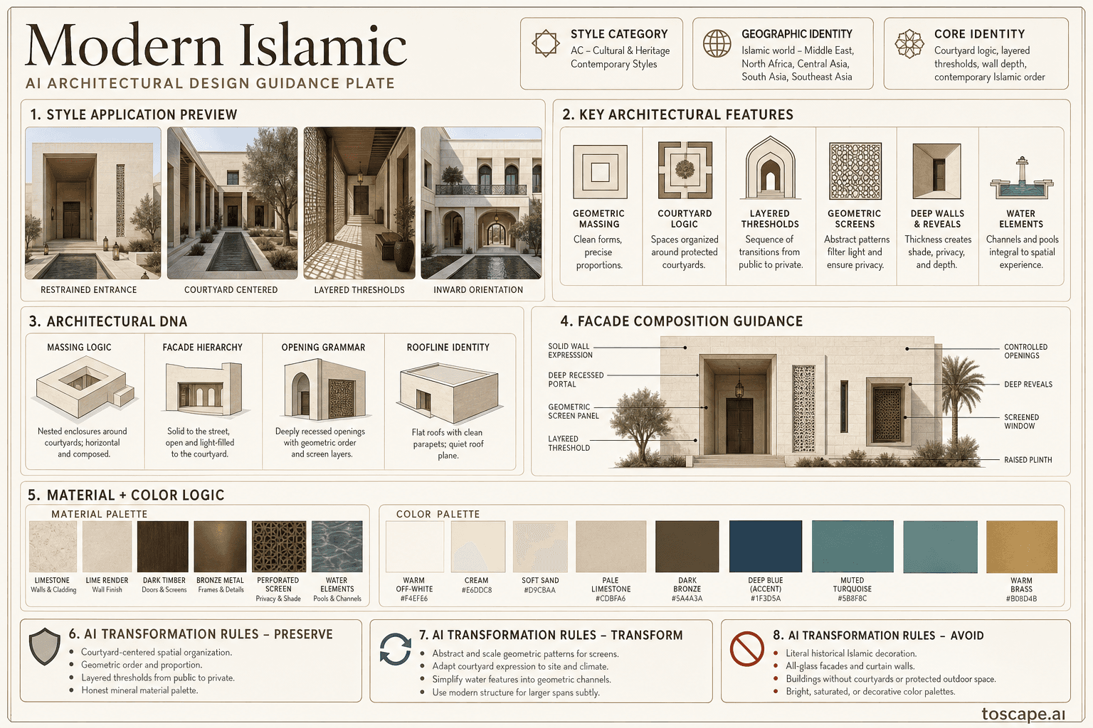 Modern Islamic hero plate - Islamic world - Middle East, North Africa, Central Asia, South Asia, and Southeast Asia.