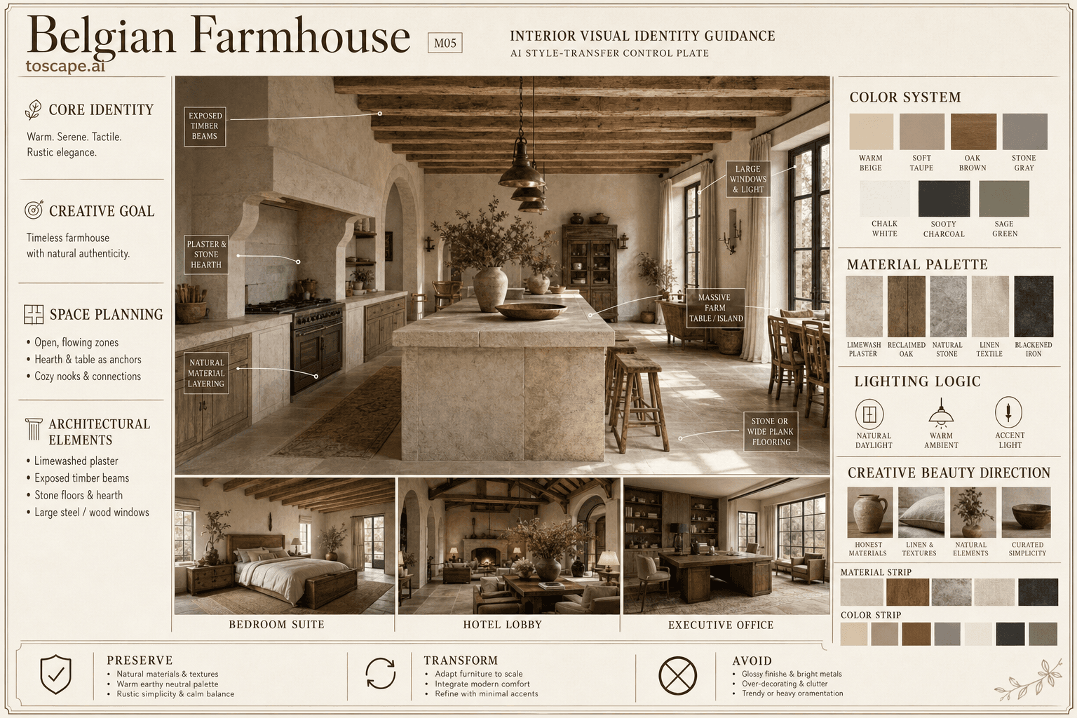 Belgian Farmhouse interior style hero plate