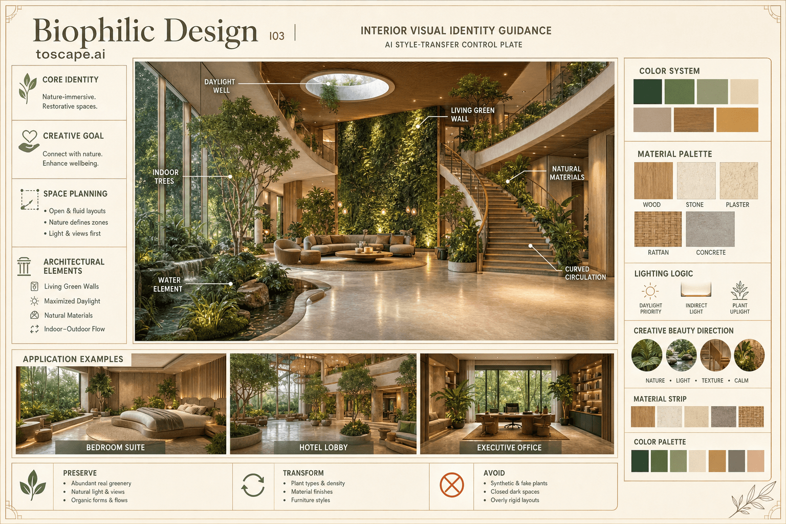 Biophilic Design interior style hero plate