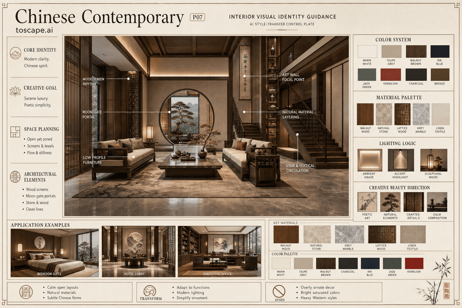 Chinese Contemporary interior style hero plate