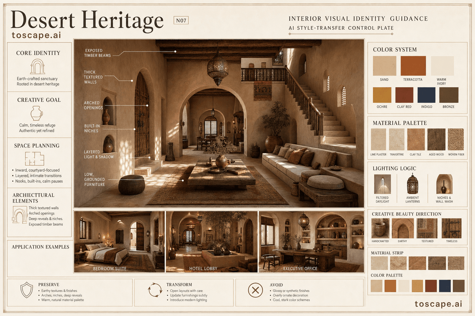 Desert Heritage interior style hero plate