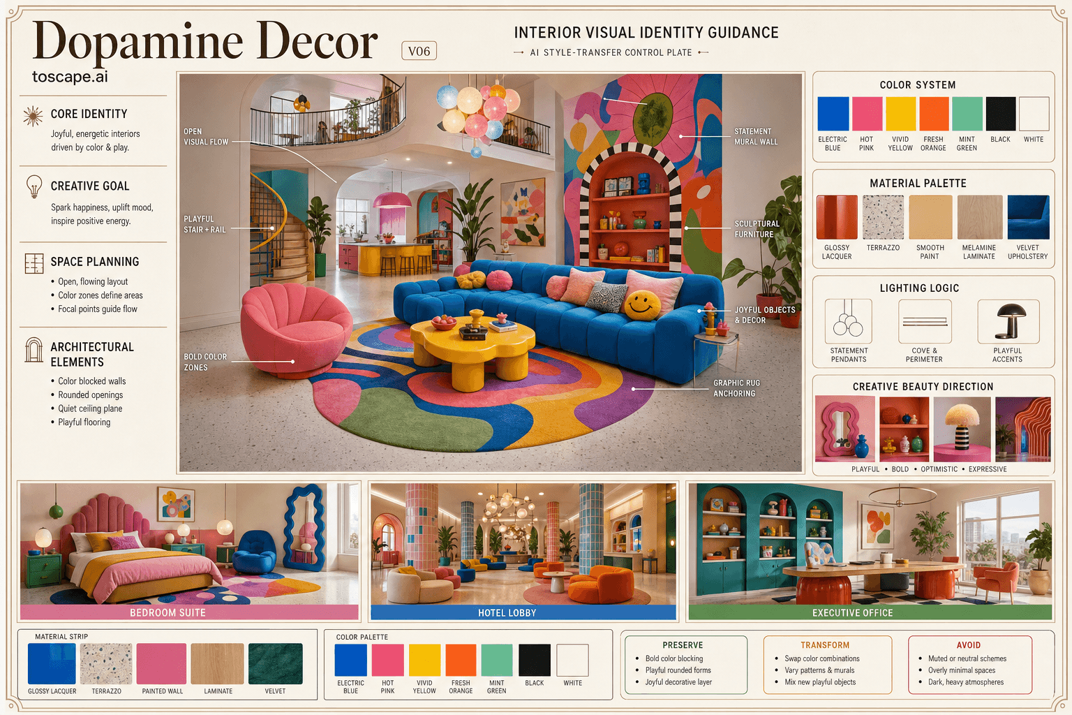 Dopamine Decor interior style hero plate