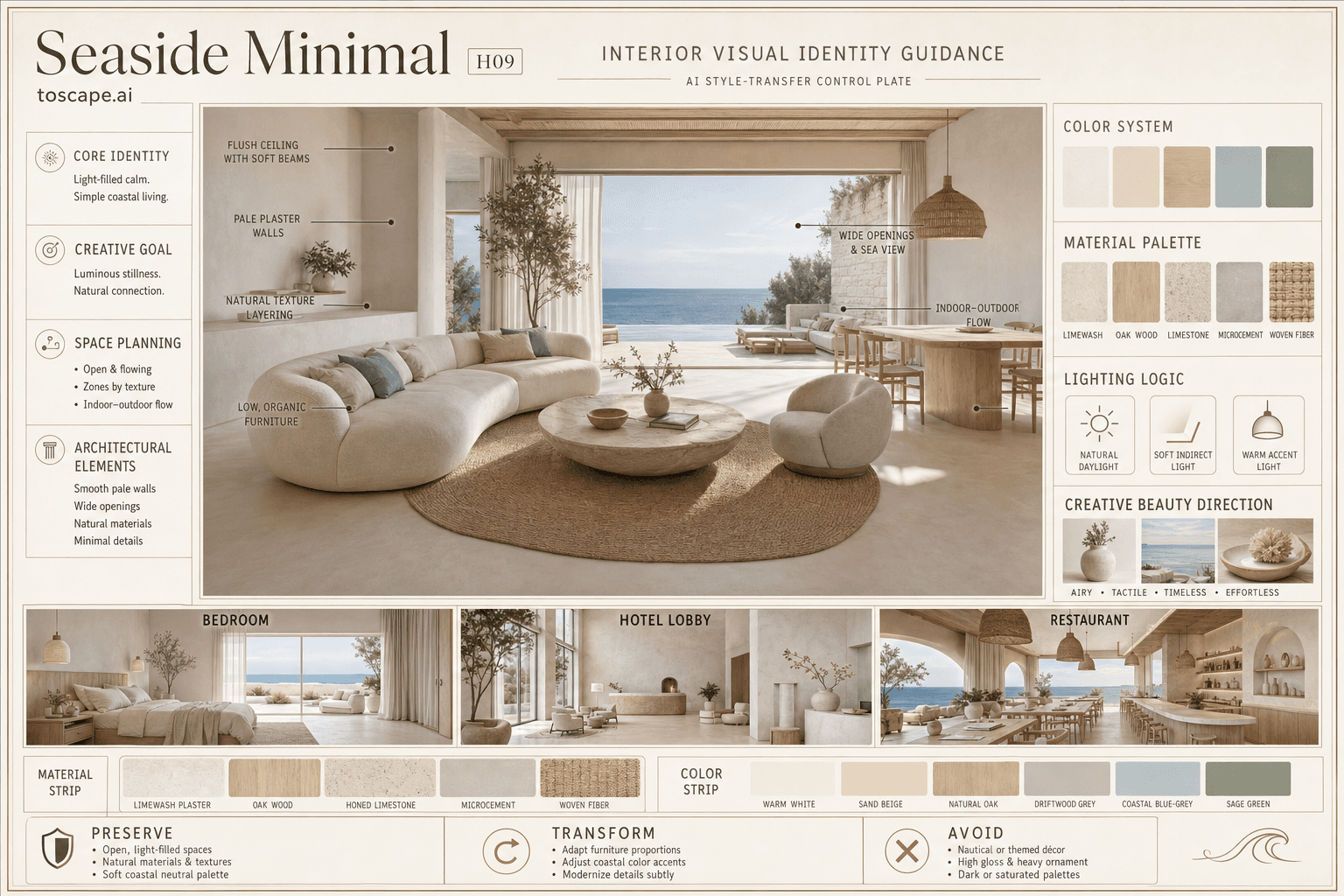 Seaside Minimal interior style hero plate