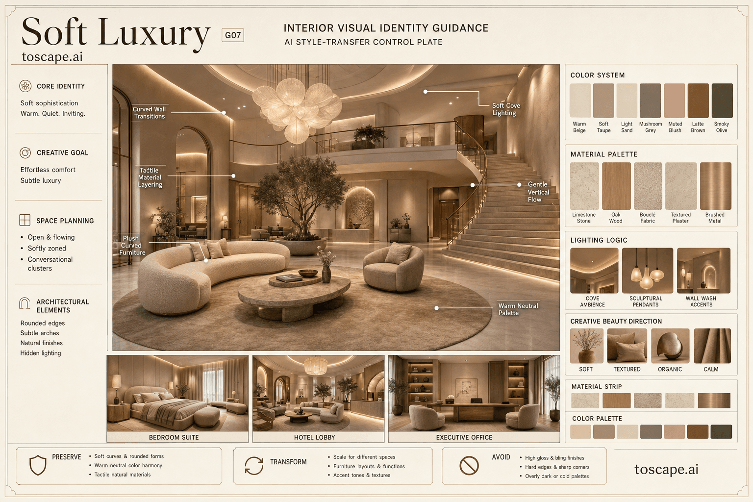 Soft Luxury interior style hero plate