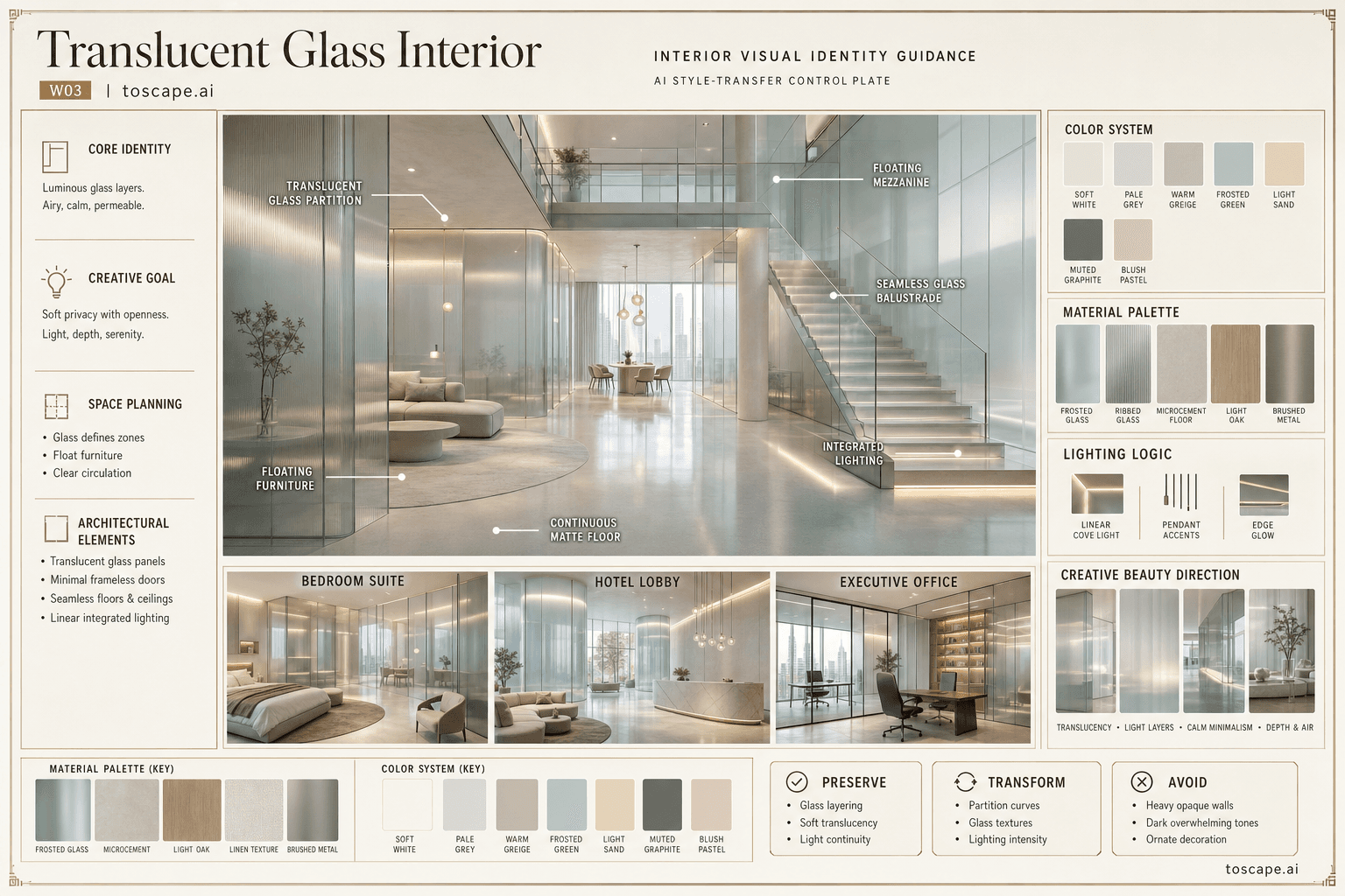Translucent Glass Interior interior style hero plate