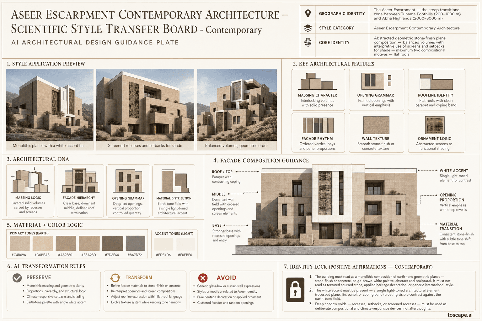 Aseer Escarpment Contemporary hero plate — Saudi Arabia