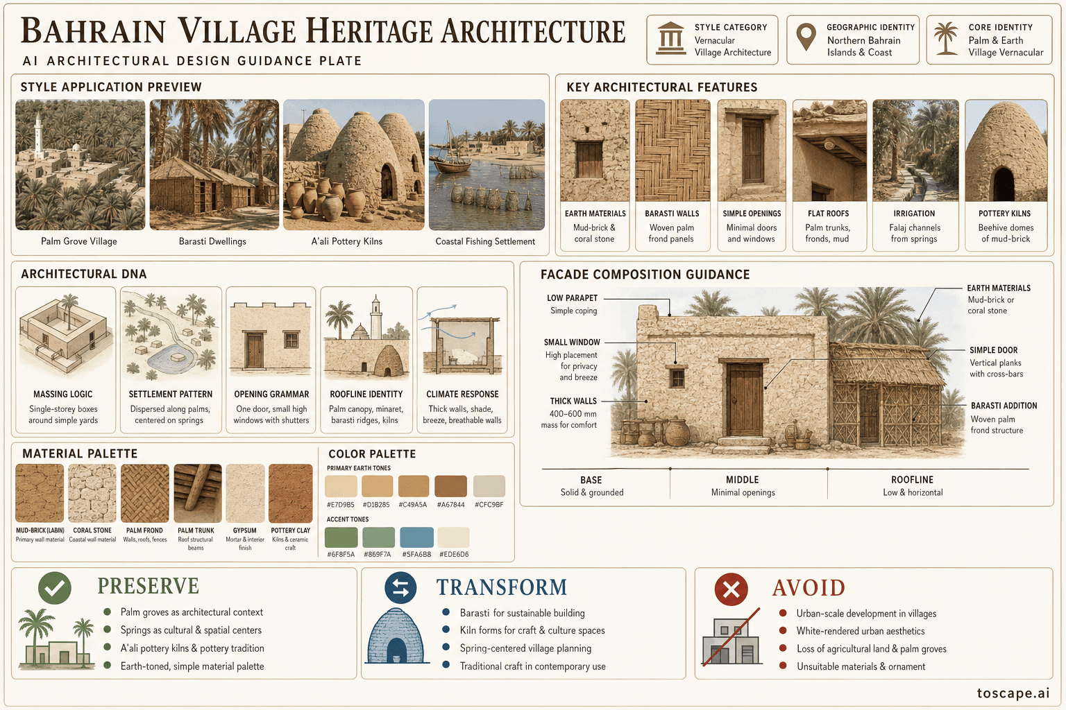 Bahrain Village Heritage hero plate — Bahrain