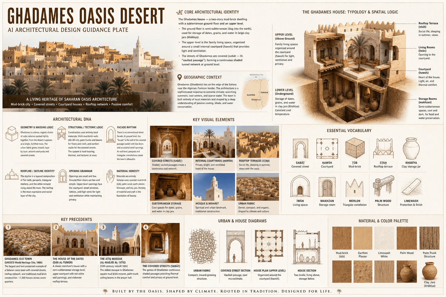 Ghadames Oasis Desert hero plate — Libya