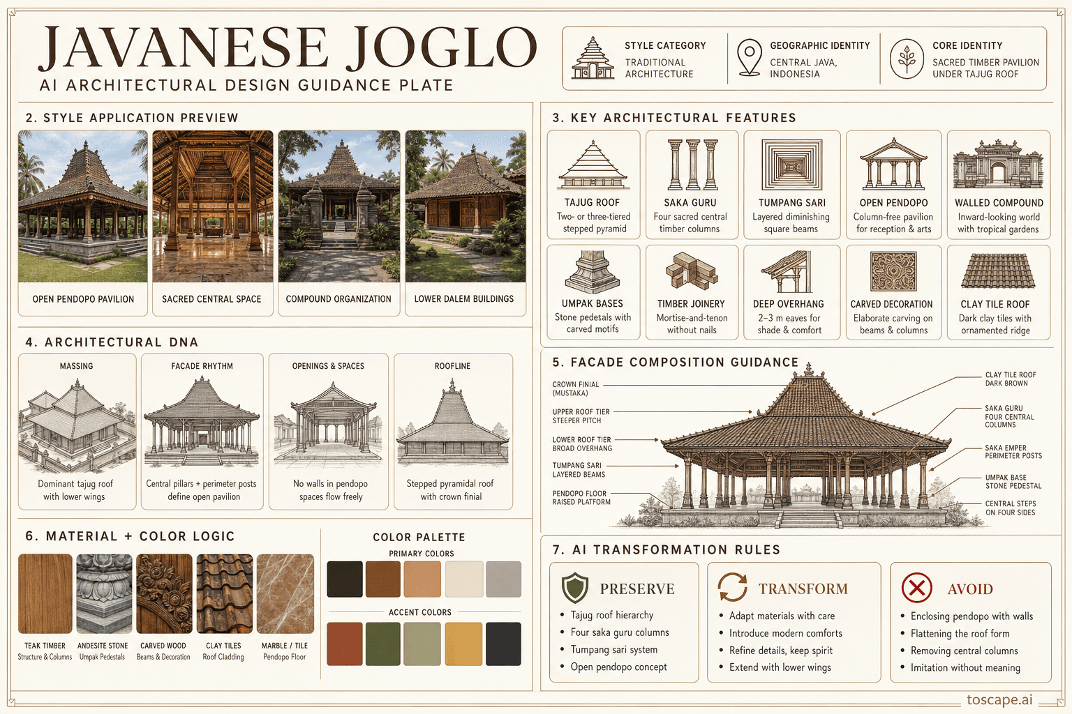 Javanese Joglo hero plate — Indonesia