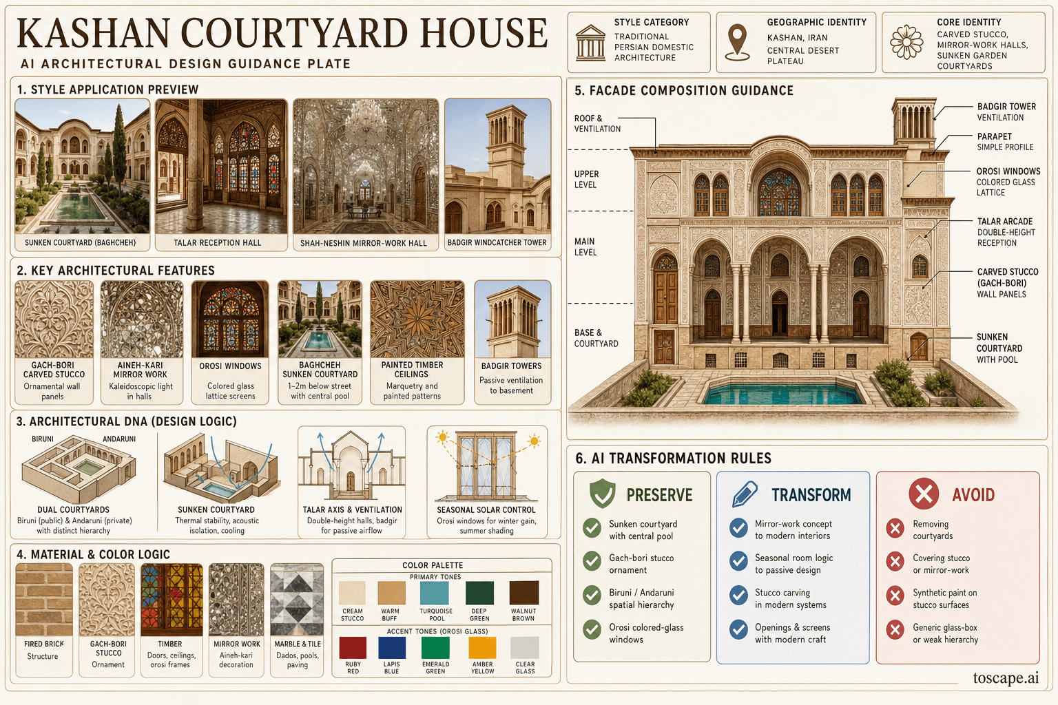 Kashan Courtyard House hero plate — Iran