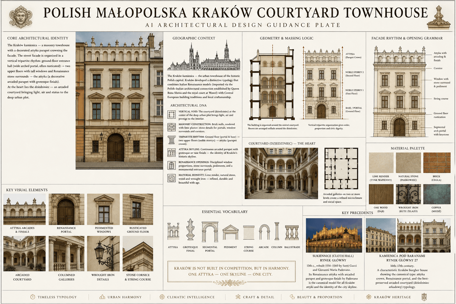 Polish Małopolska Kraków Courtyard Townhouse hero plate — Poland