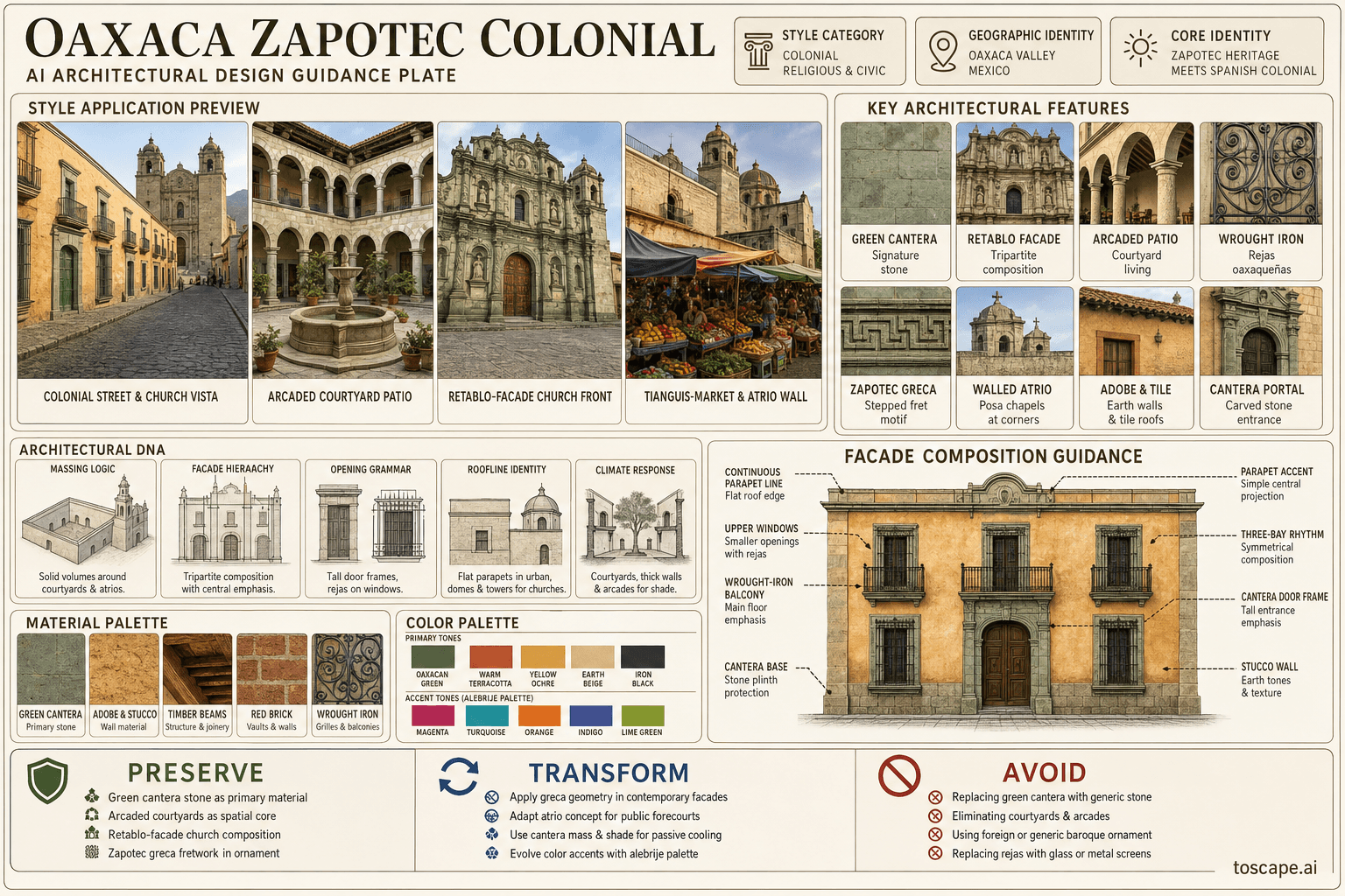 Oaxaca Zapotec Colonial hero plate — Mexico