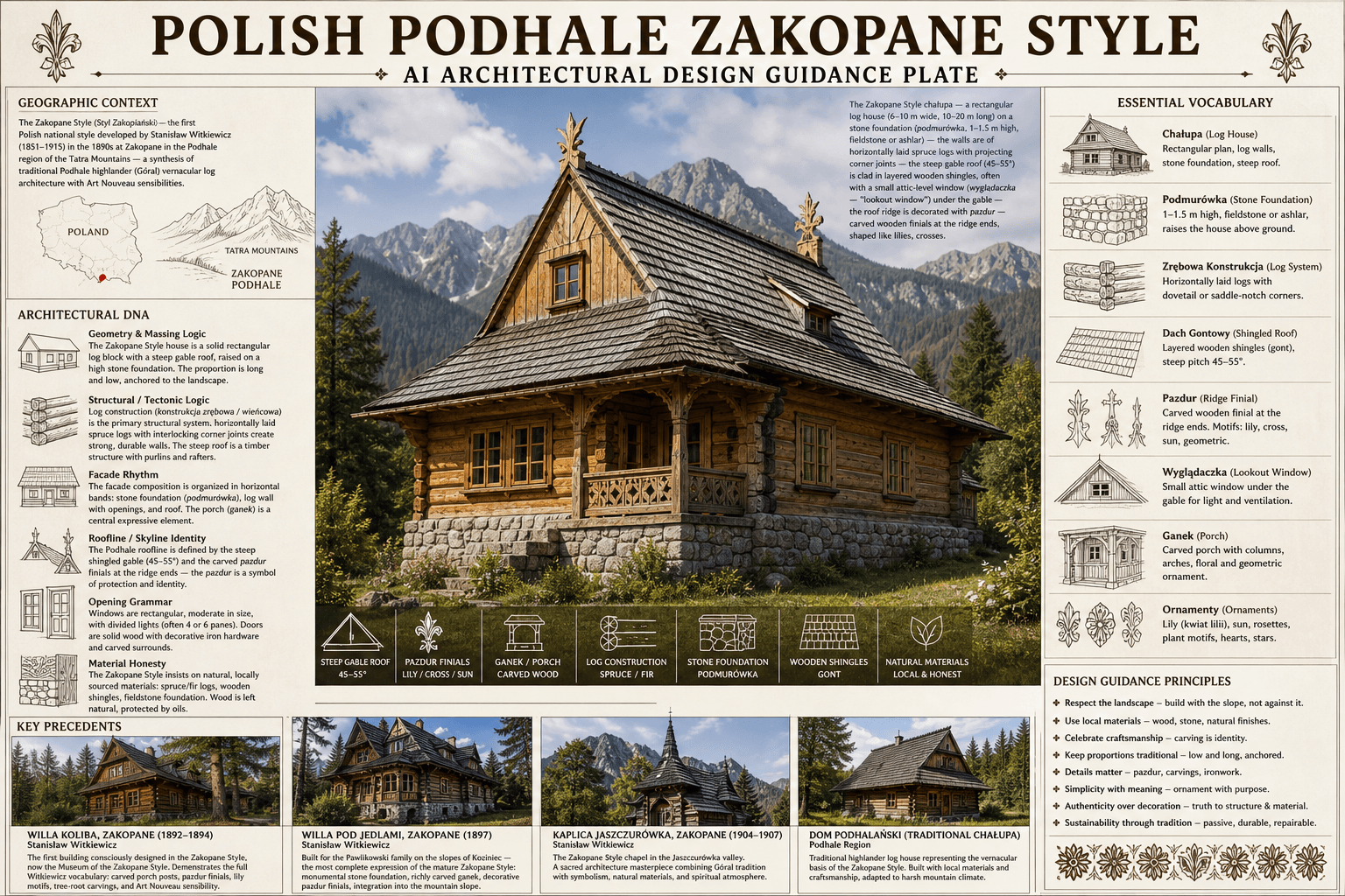 Polish Podhale Zakopane Style hero plate — Poland