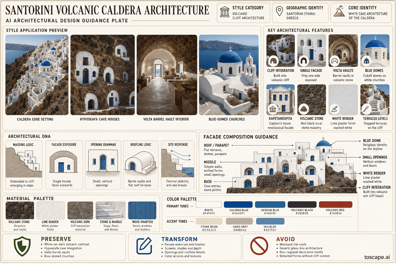 Santorini Volcanic Caldera hero plate — Greece