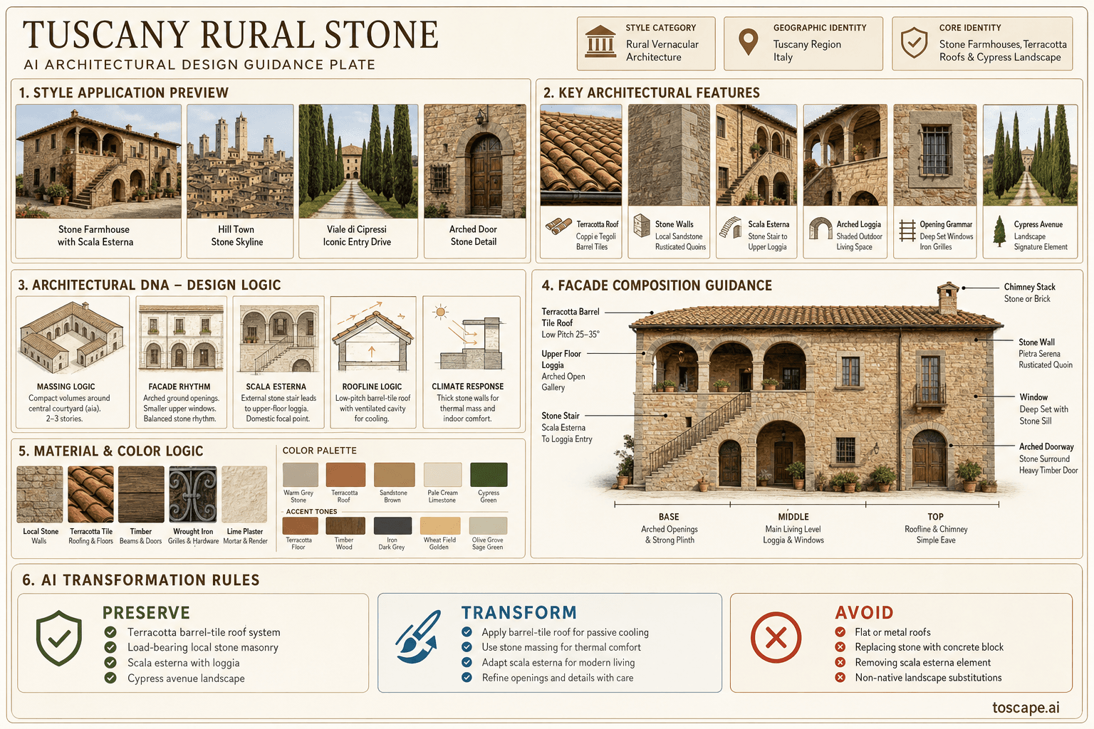 Tuscany Rural Stone hero plate — Italy