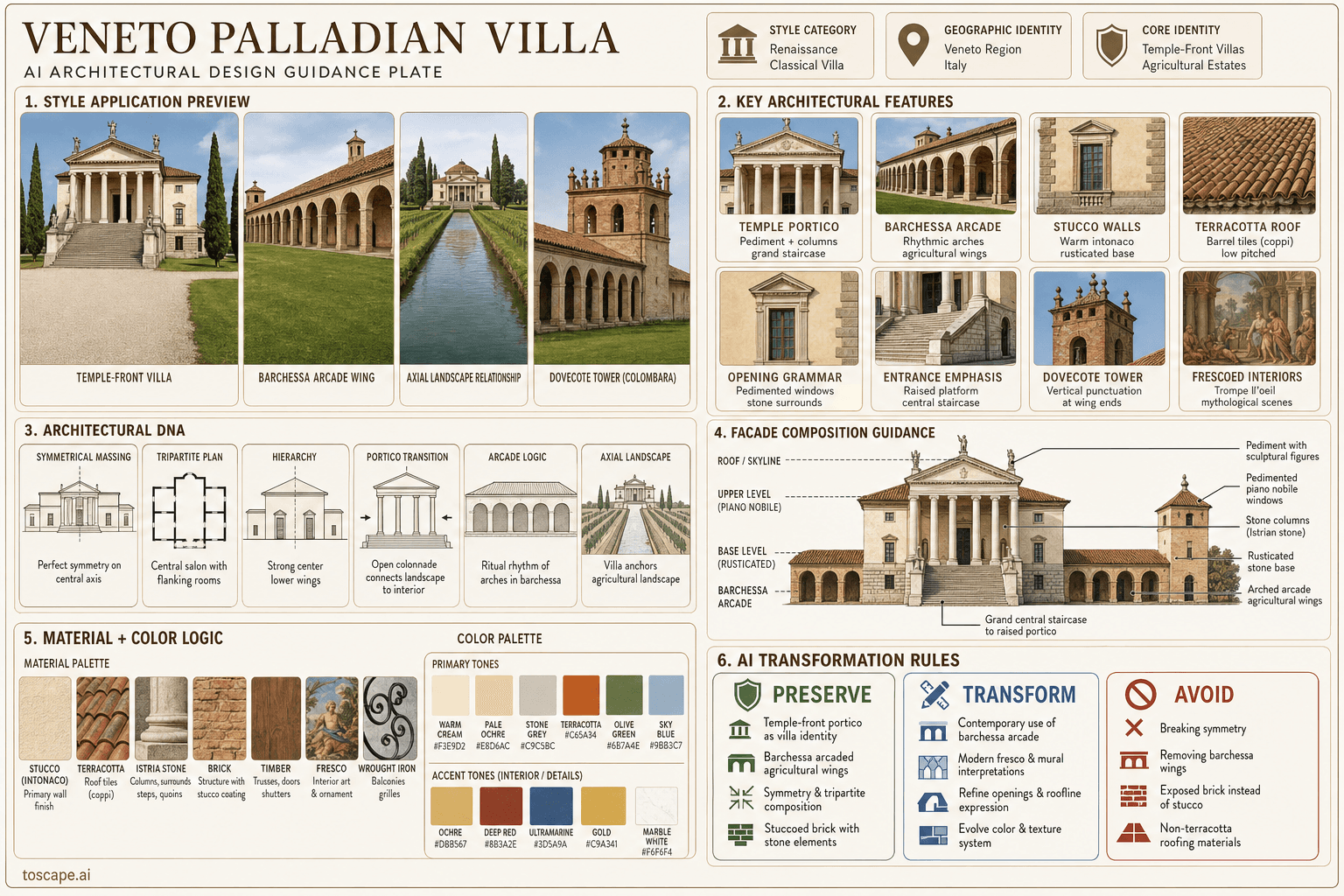 Veneto Palladian Villa hero plate — Italy