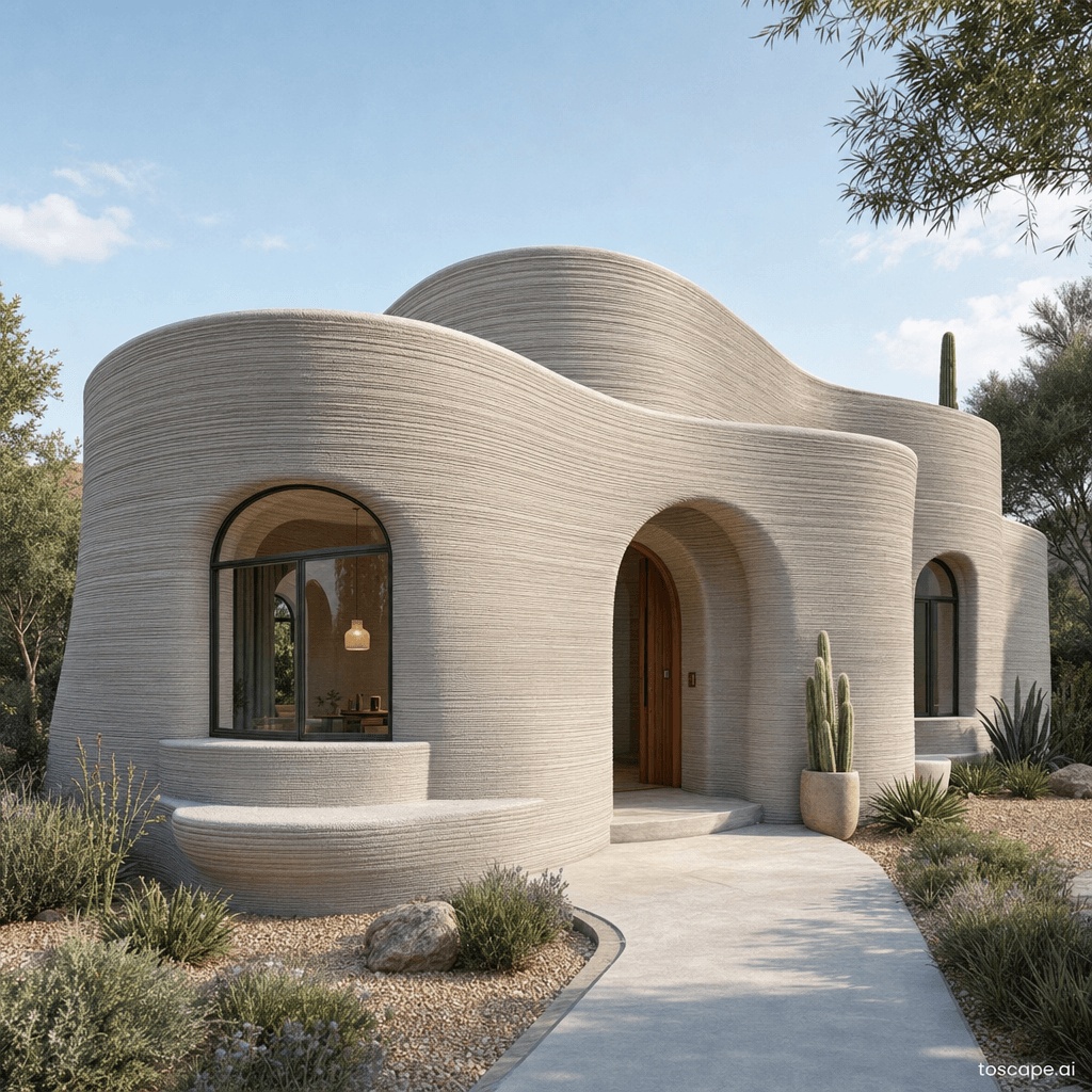 3D PRINTED ARCHITECTURE / ADDITIVE CONSTRUCTION architectural style - Global (WASP/Italy, Apis Cor/Russia-USA, ETH Zurich, ICON/Texas, 2010s-present); Core...