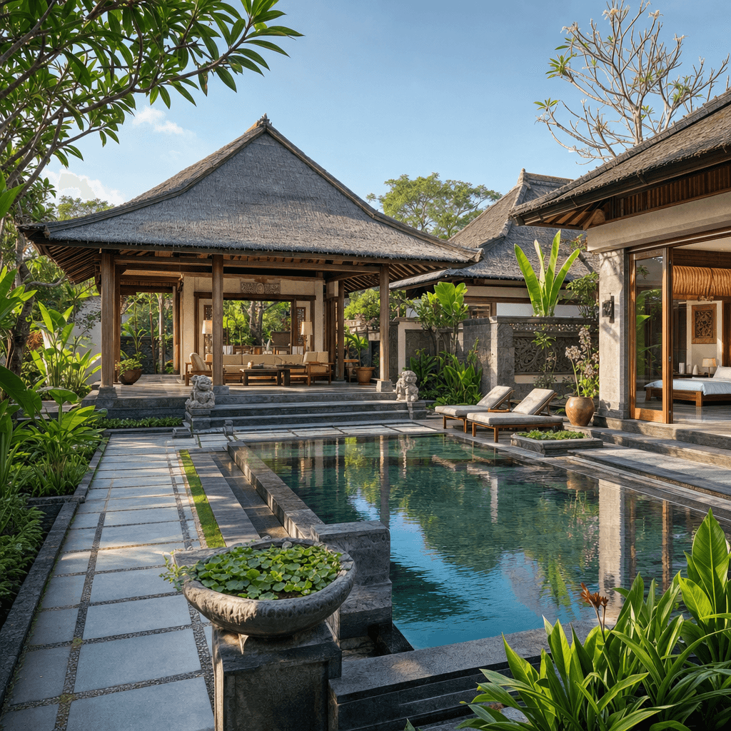 Balinese Tropical architectural style - Bali, Indonesia - and globally adapted in tropical resort, residential, and hospitality...