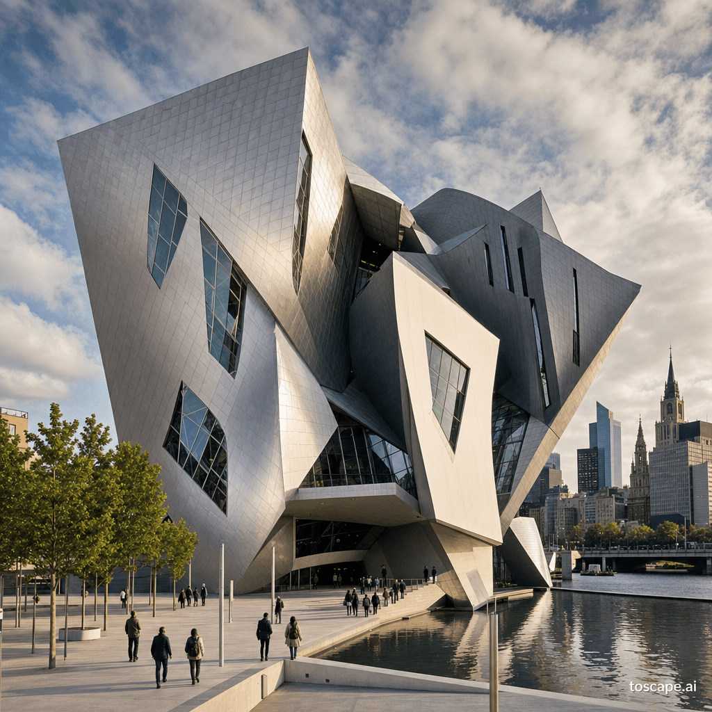 DECONSTRUCTIVISM architectural style - United States / Western Europe (MoMA exhibition 1988)