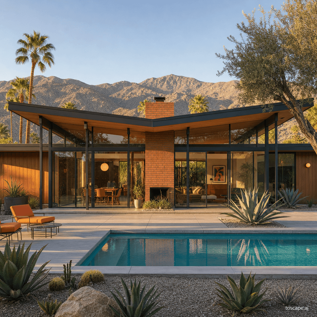 MID-CENTURY MODERNISM architectural style - United States (California / Palm Springs school; also Florida, Northeast)