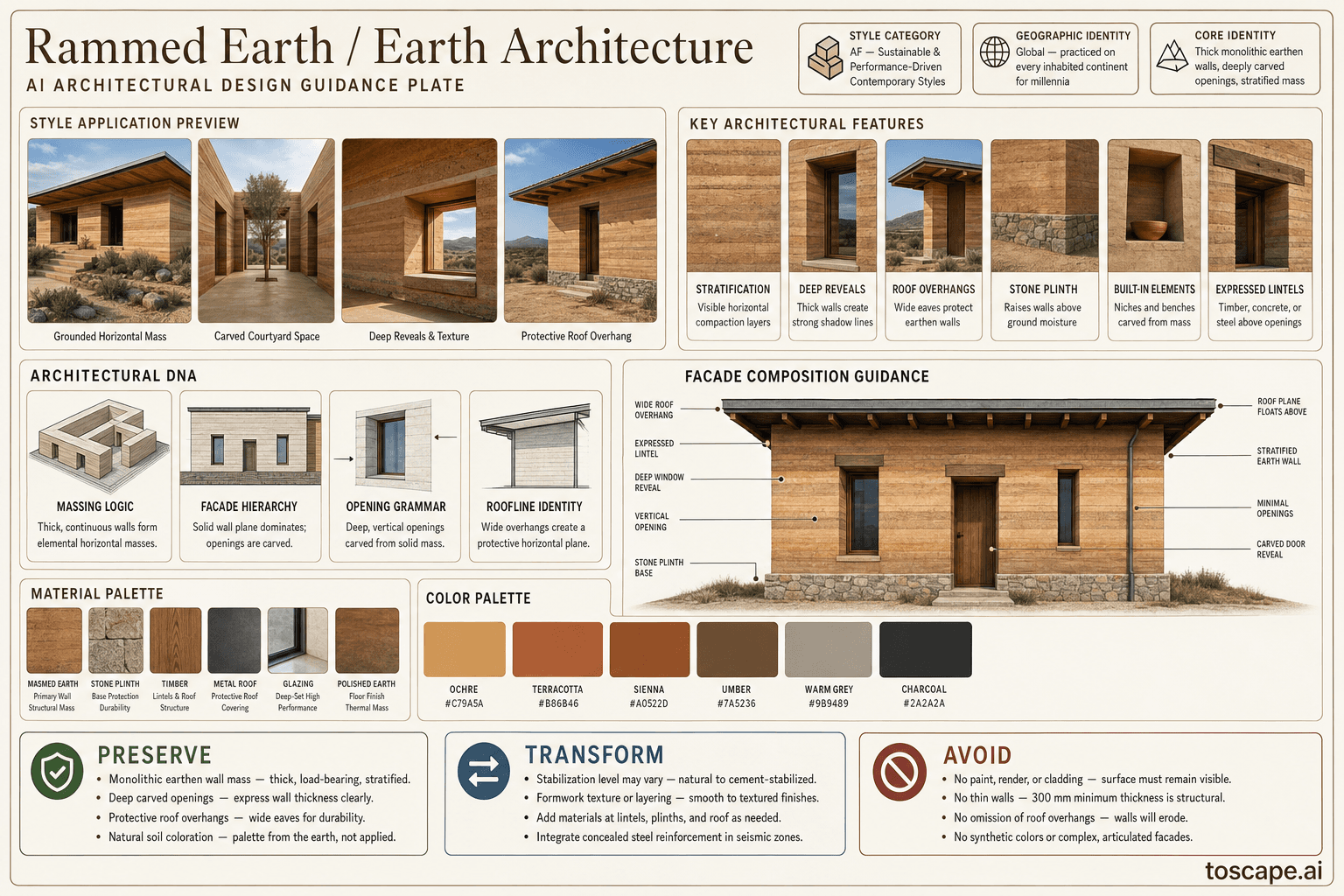 Rammed Earth / Earth Architecture hero plate - Global - practiced on every inhabited continent for millennia.