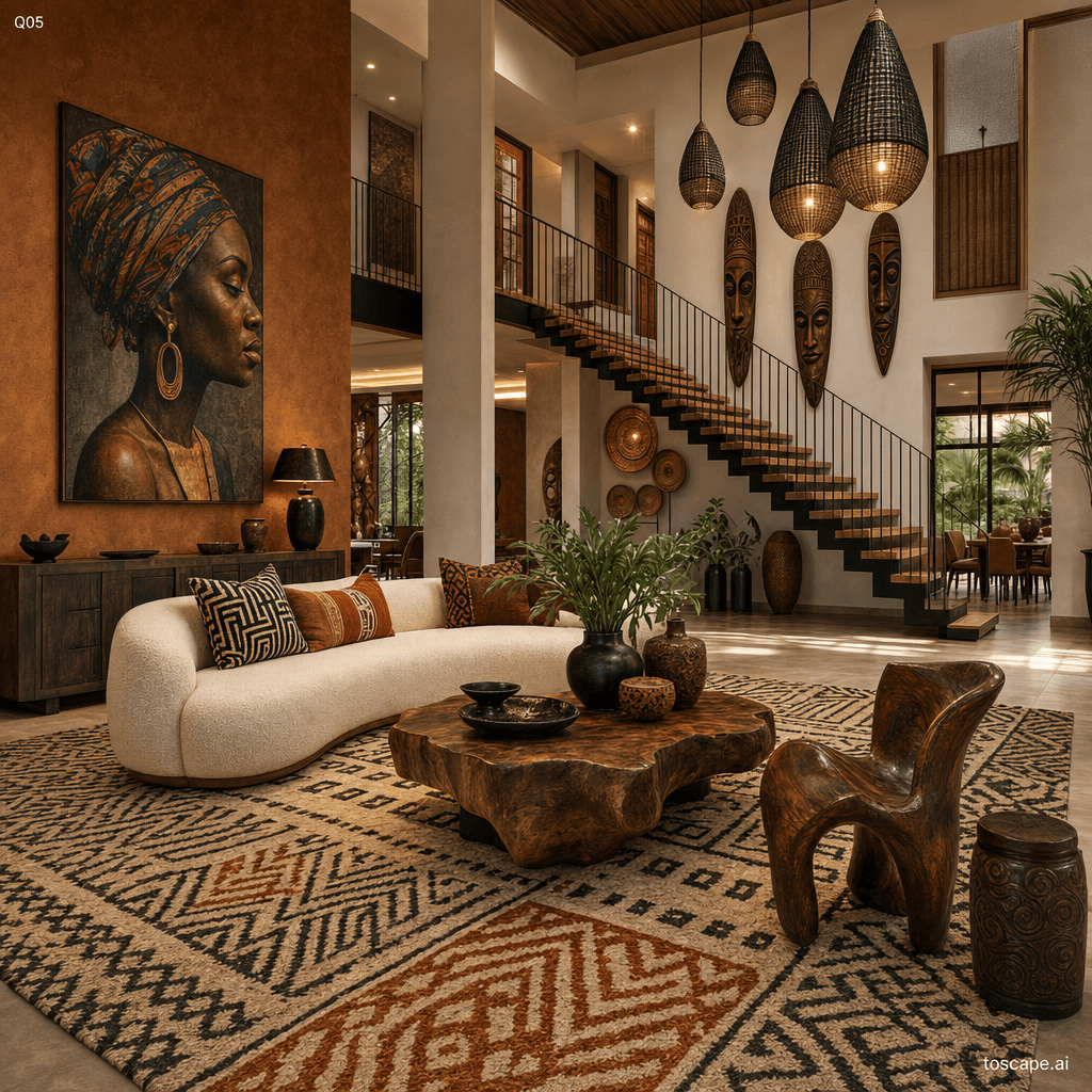 Afro-Contemporary interior style reference
