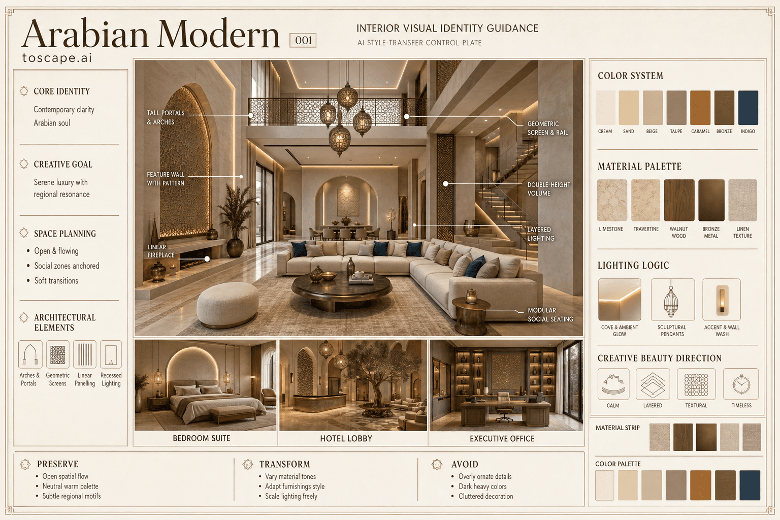 Arabian Modern interior style hero plate