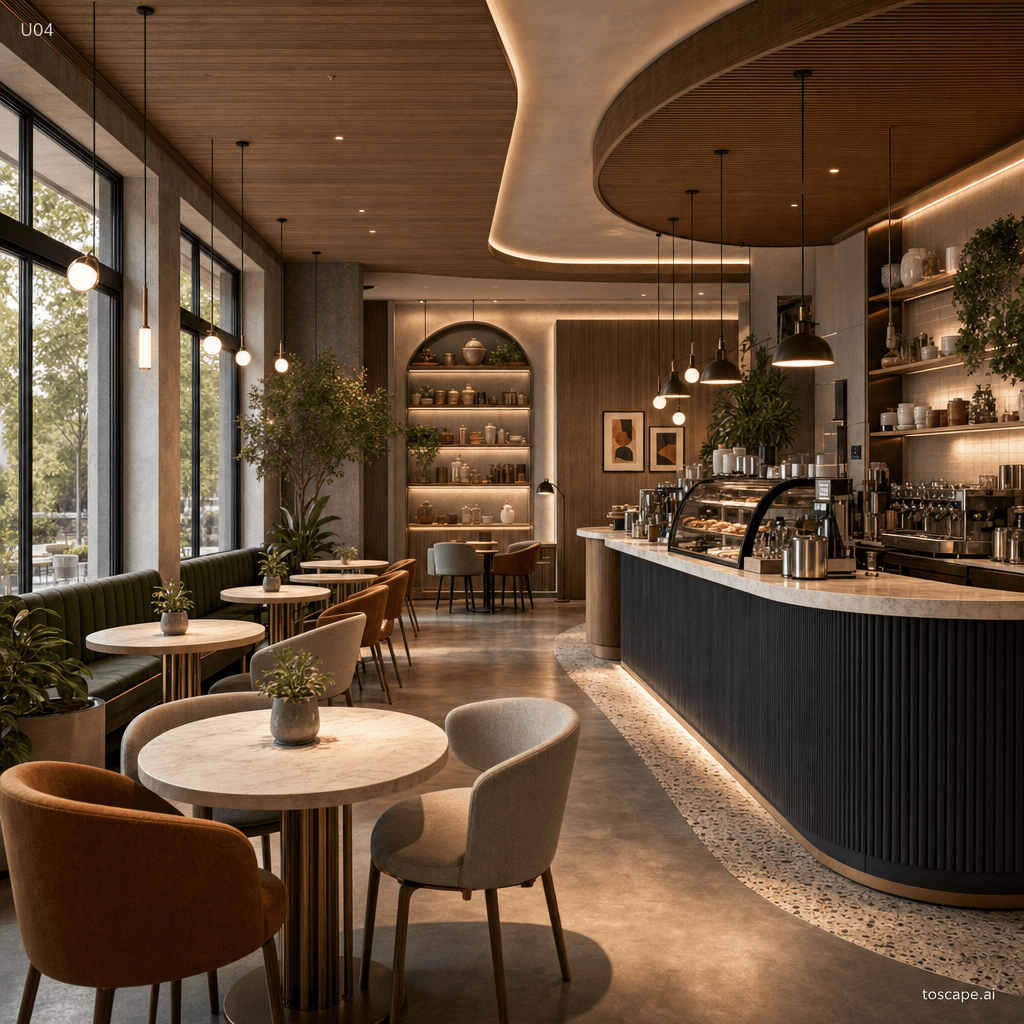 Cafe Contemporary interior style reference