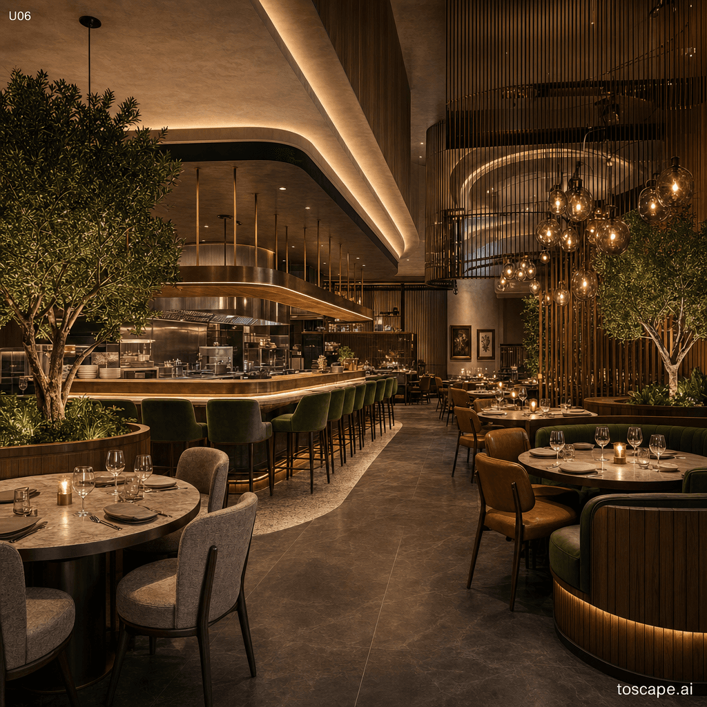 Contemporary Restaurant interior style reference