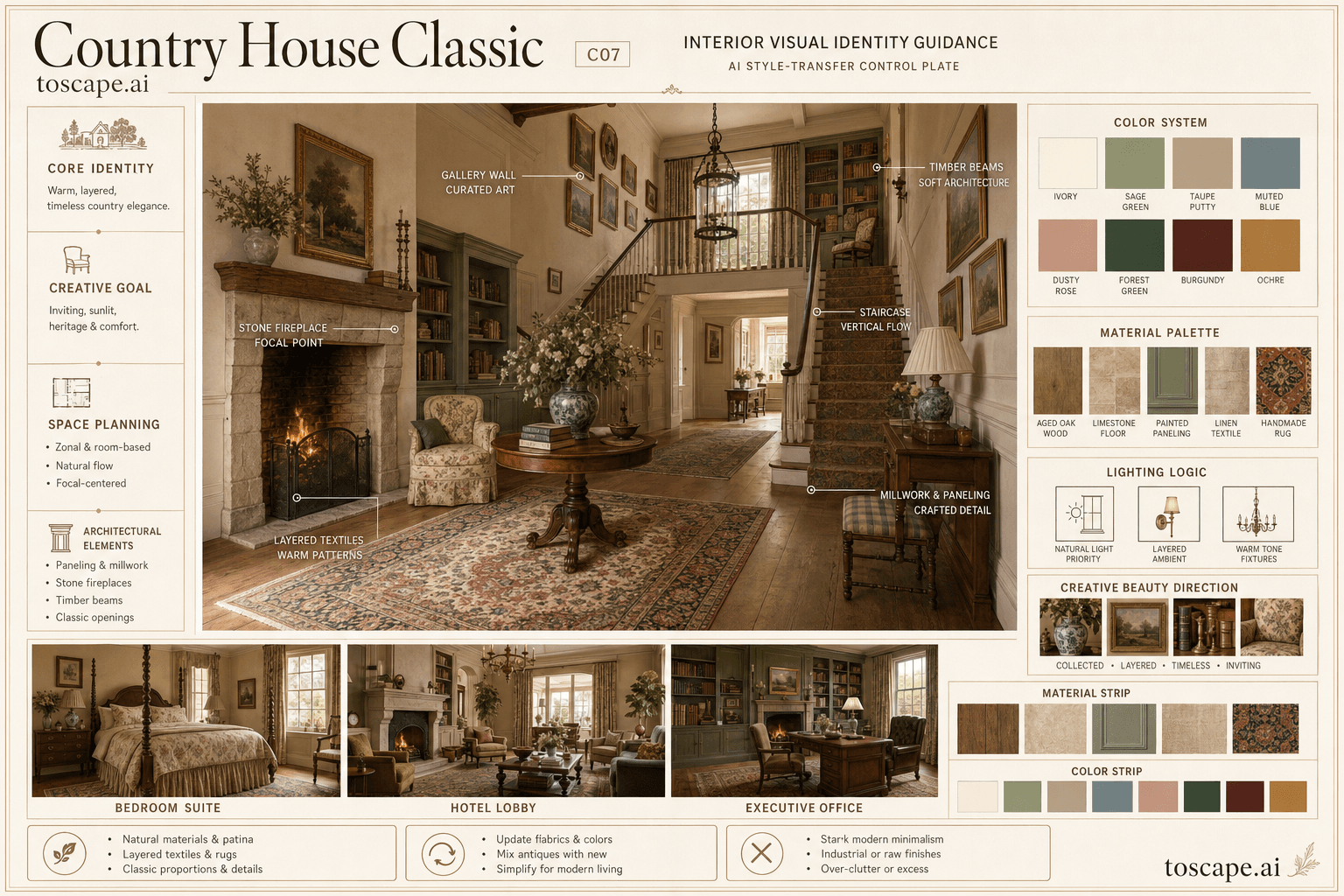 Country House Classic interior style hero plate