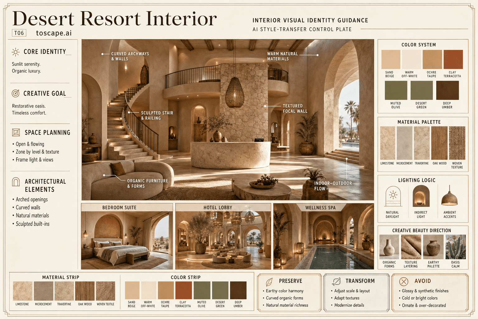Desert Resort Interior interior style hero plate