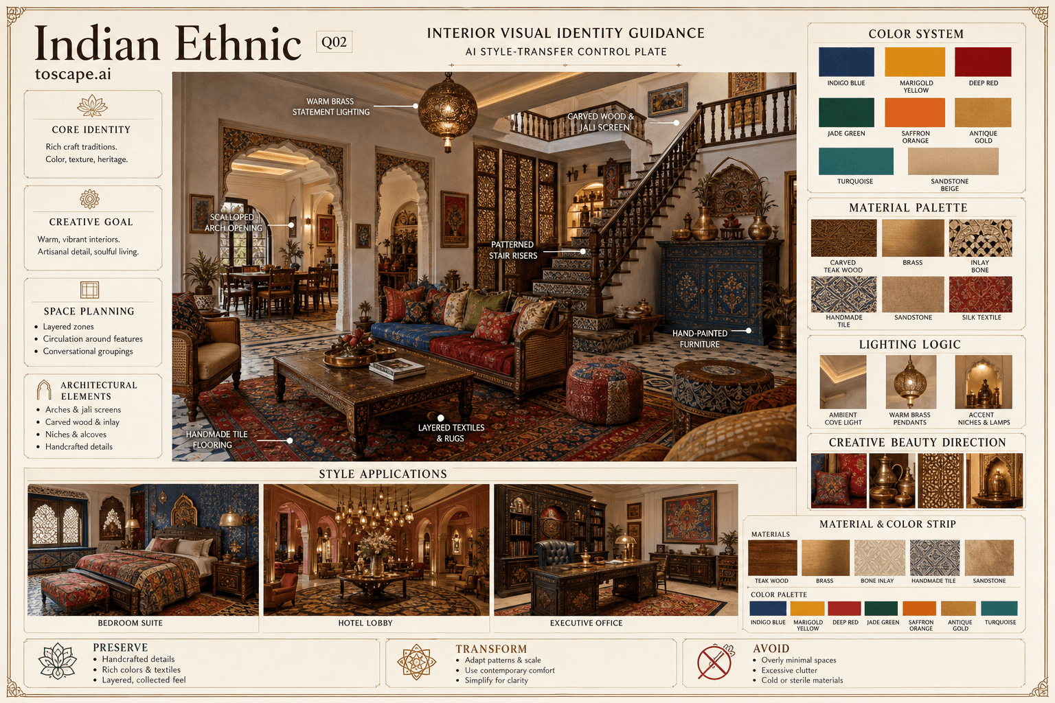 Indian Ethnic interior style hero plate