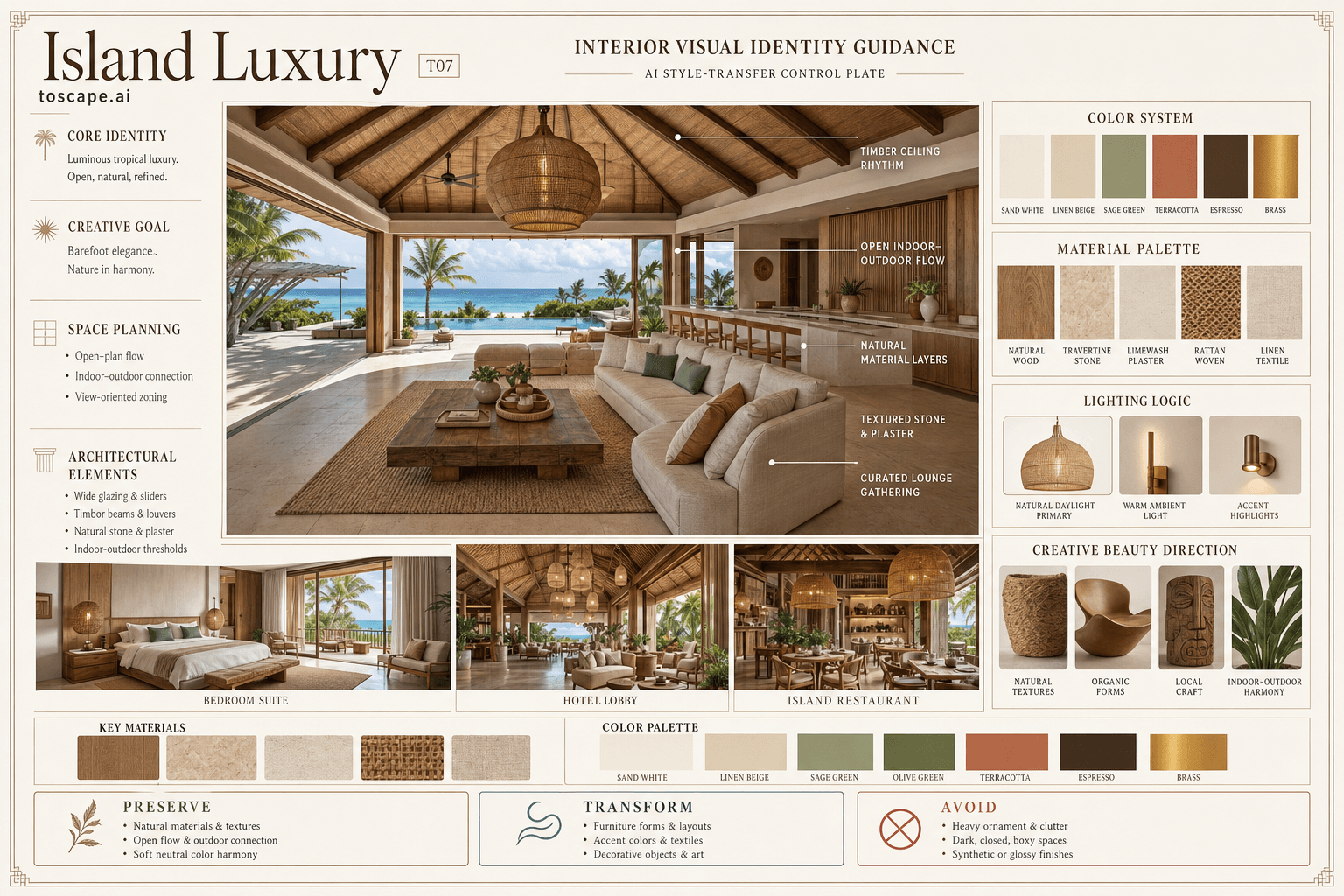 Island Luxury interior style hero plate