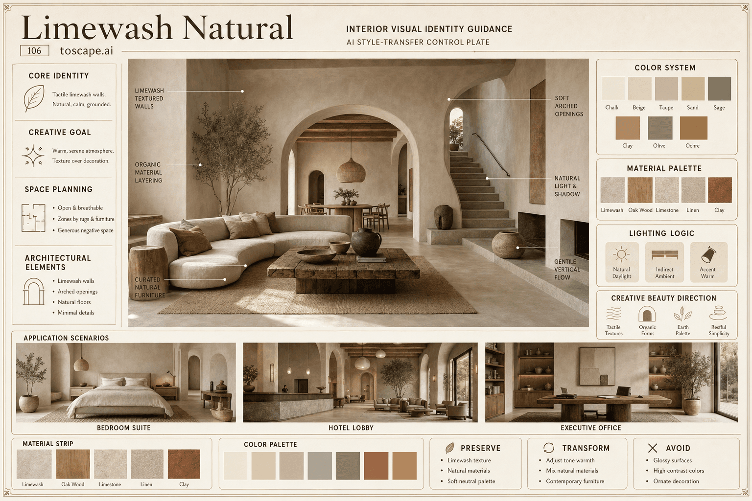 Limewash Natural interior style hero plate