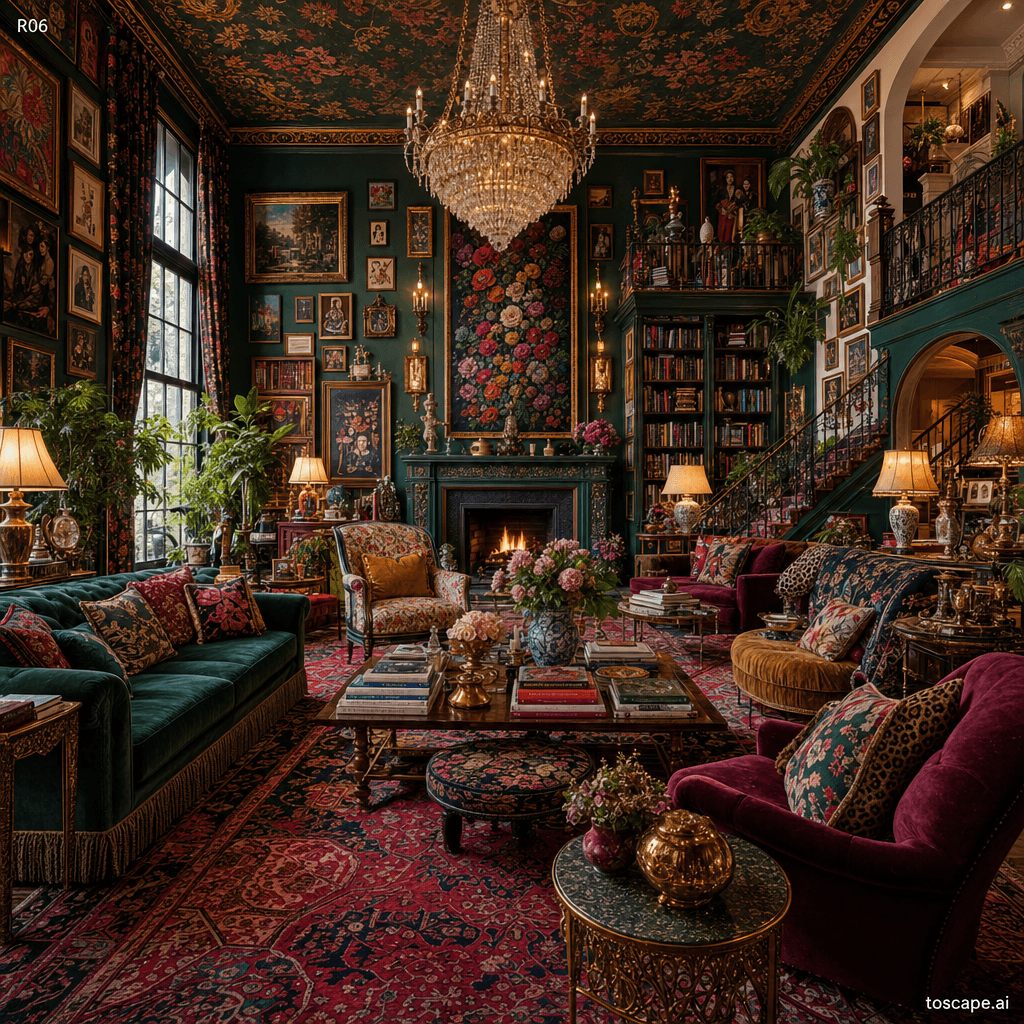 Maximalist interior style reference