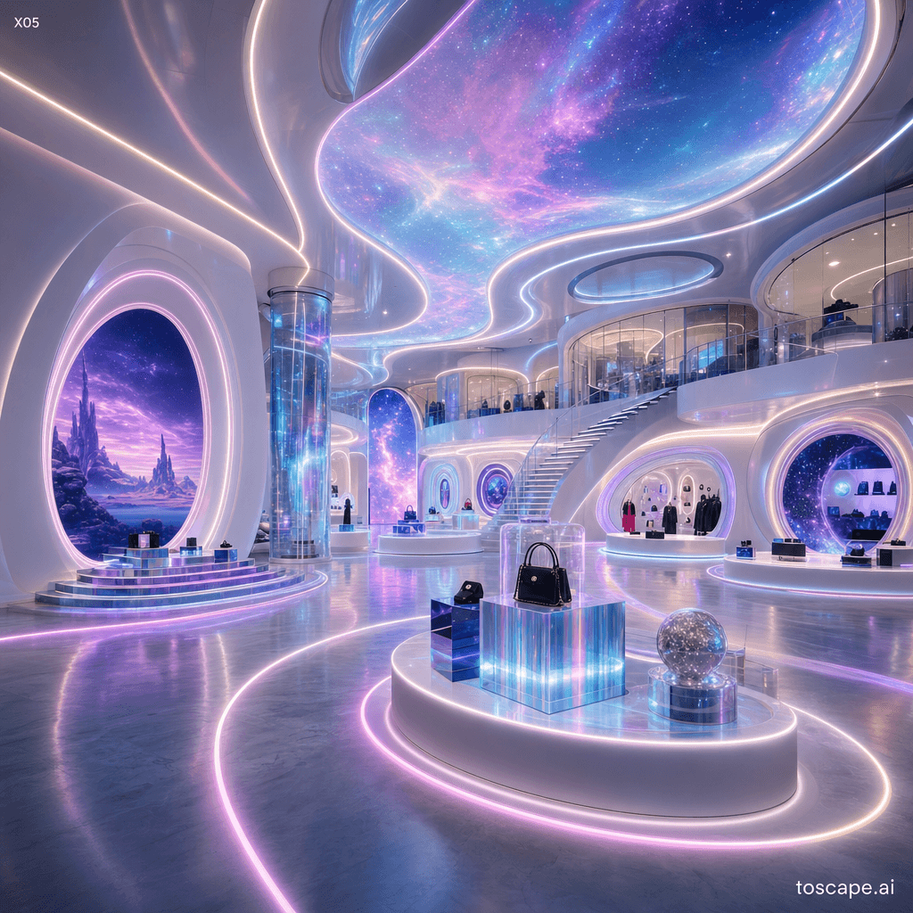 Metaverse Showroom interior style reference