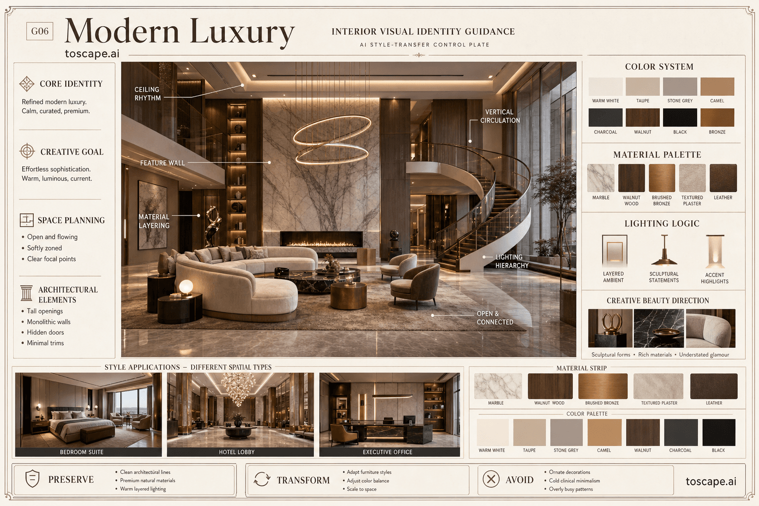 Modern Luxury interior style hero plate