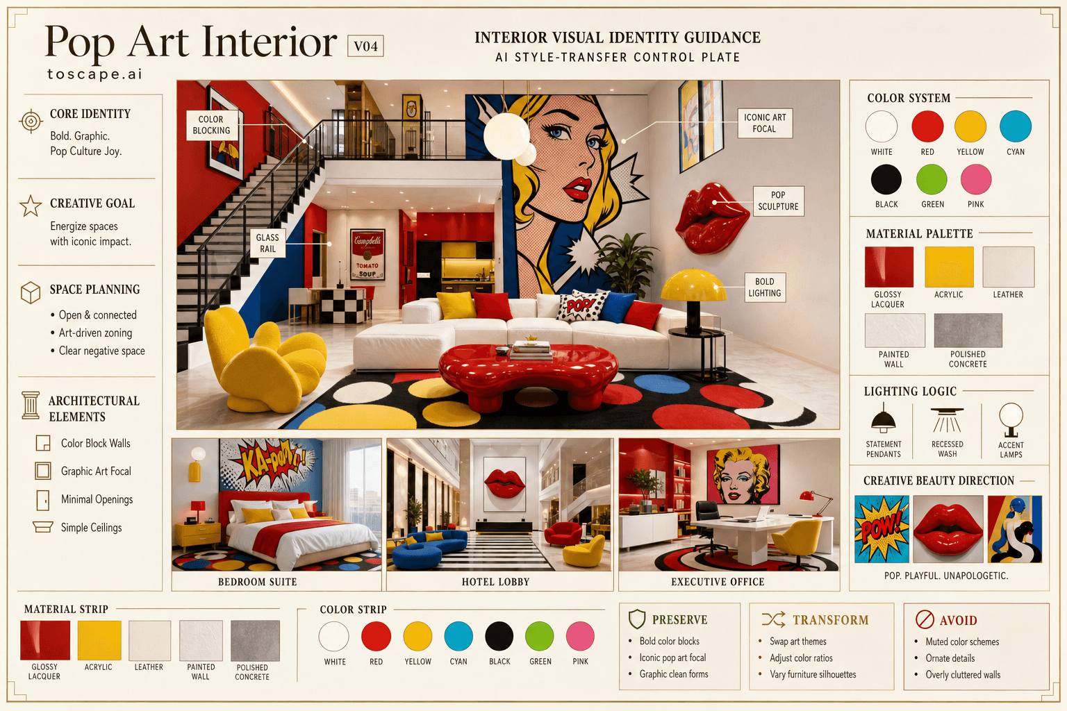 Pop Art Interior interior style hero plate