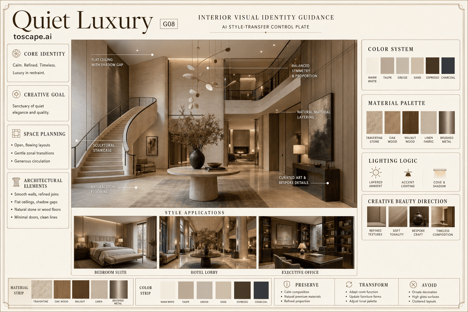 Quiet Luxury interior style hero plate
