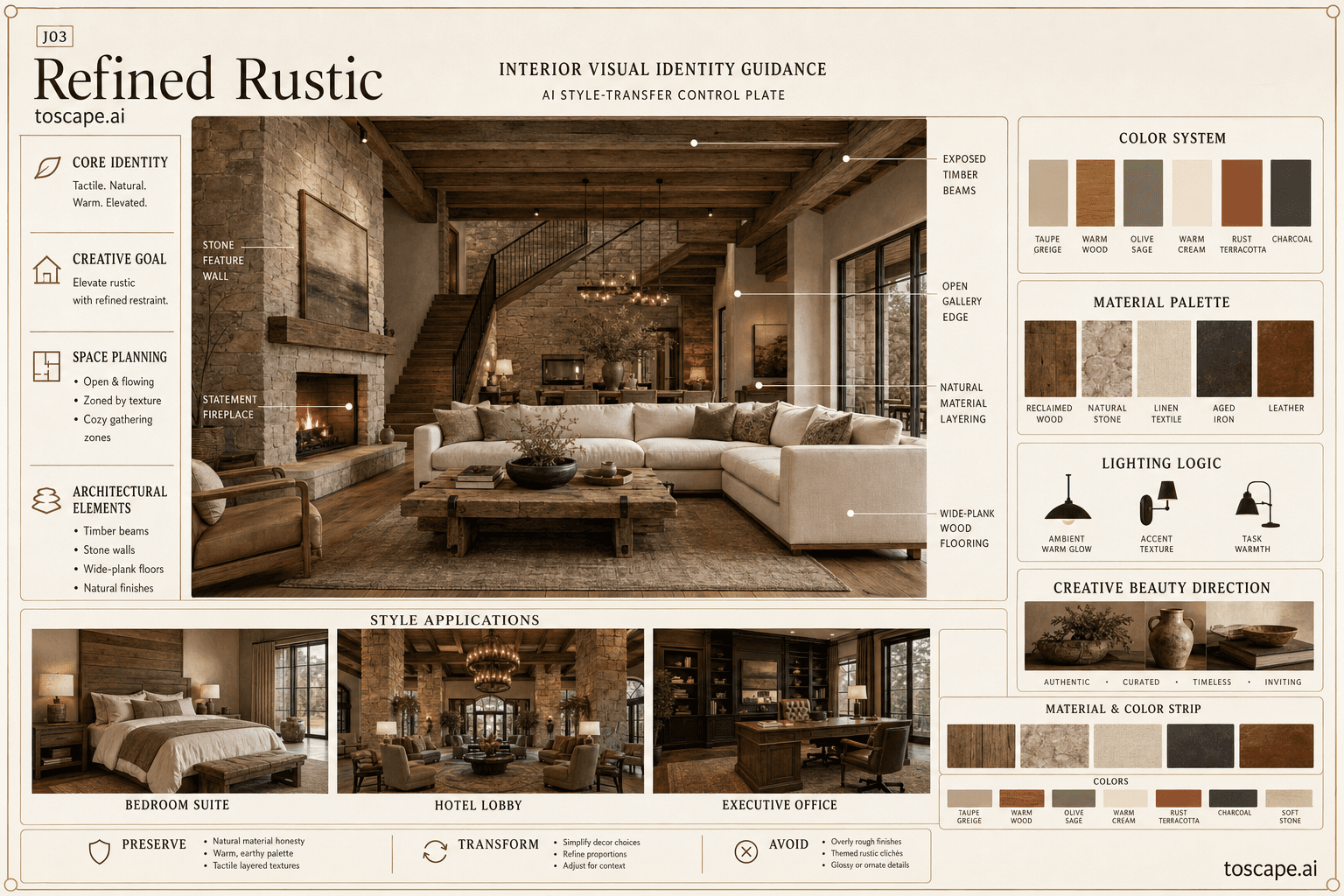 Refined Rustic interior style hero plate