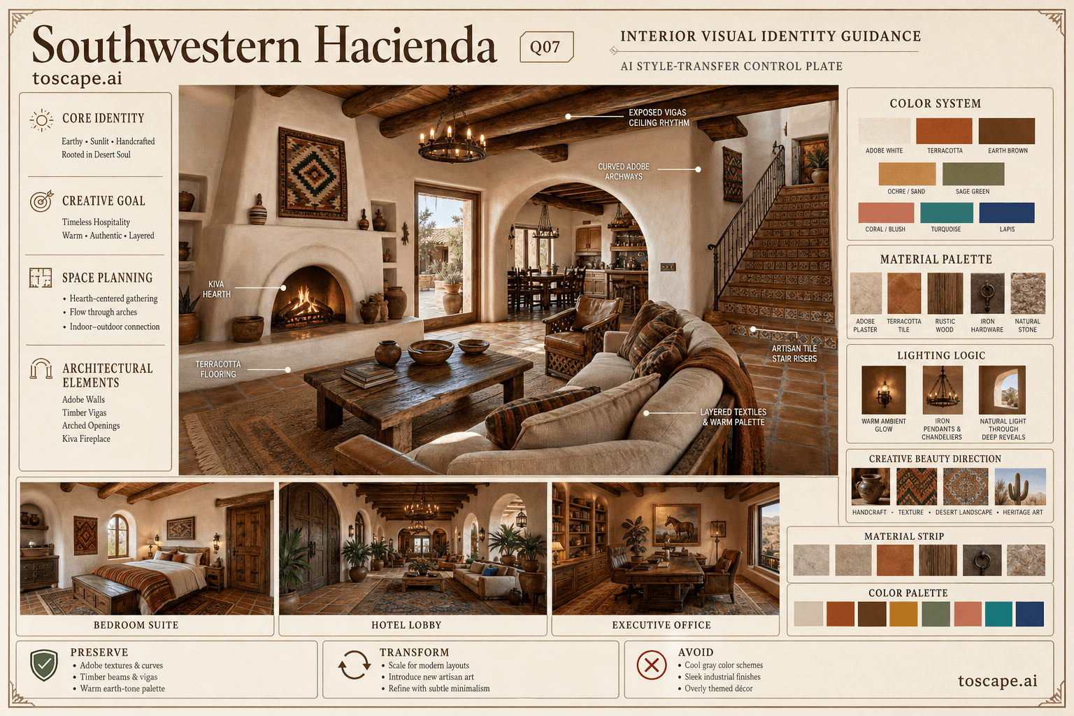 Southwestern Hacienda interior style hero plate