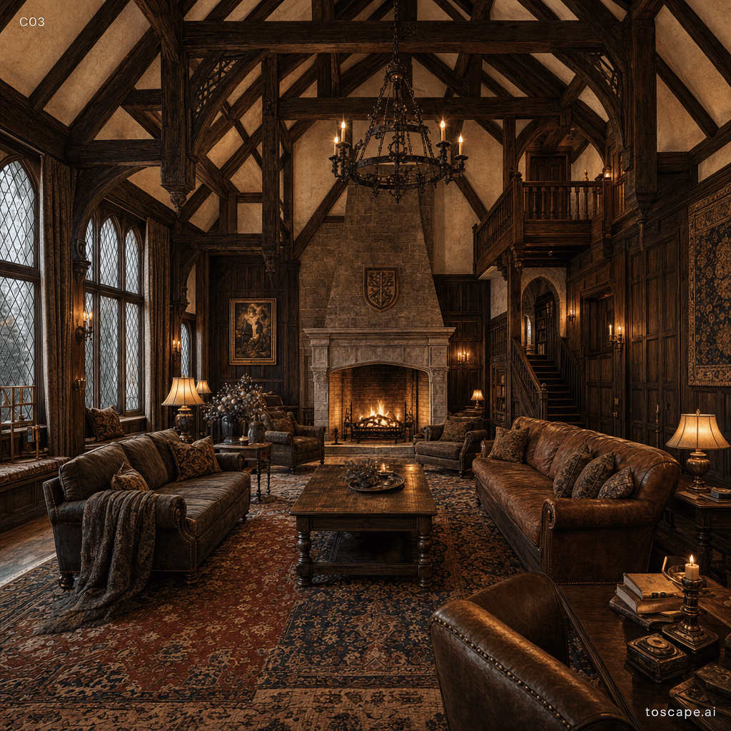 Tudor Revival interior style reference
