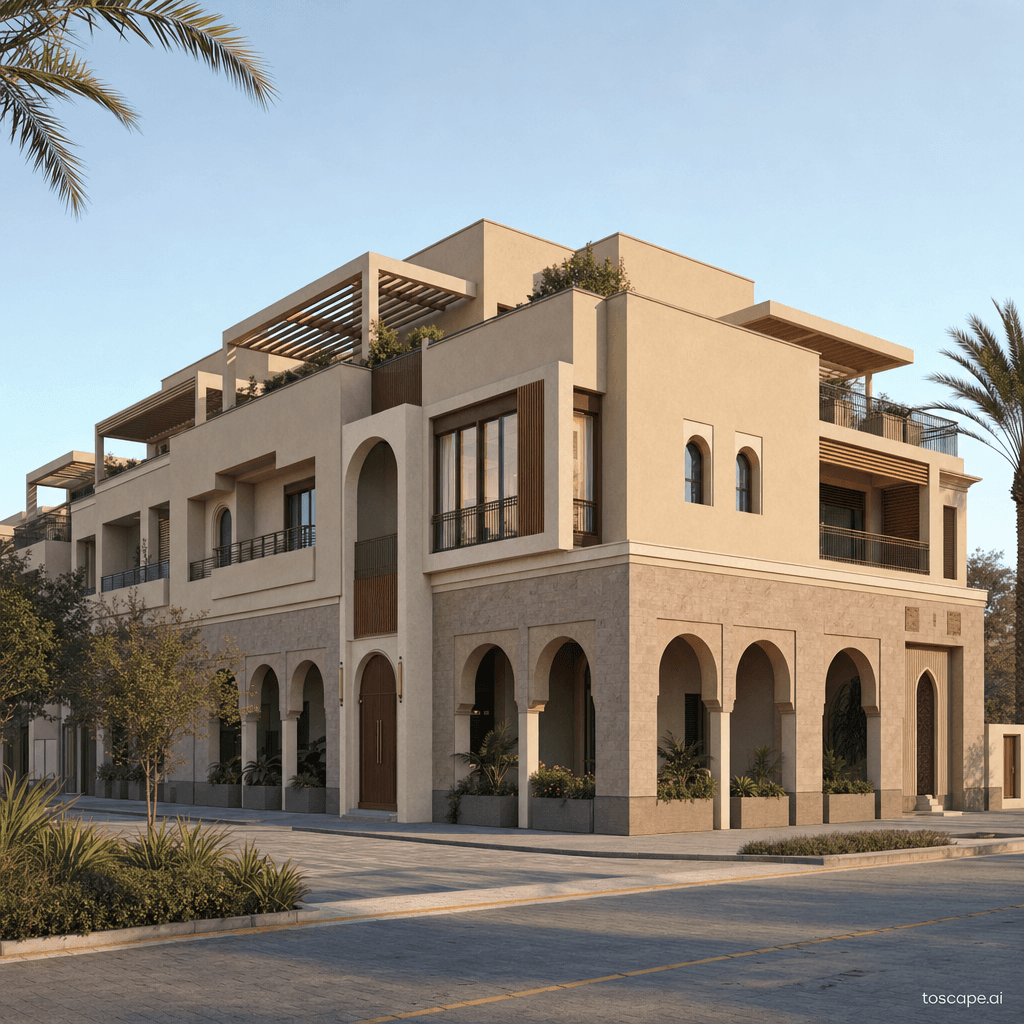 Al Ahsa Oasis Contemporary architectural identity — Saudi Arabia