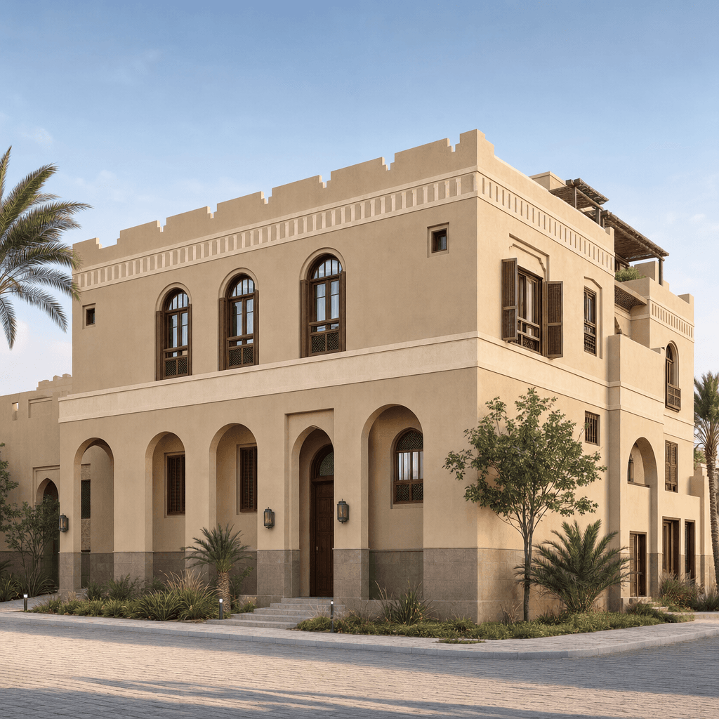 Al Ahsa Oasis Transitional architectural identity — Saudi Arabia