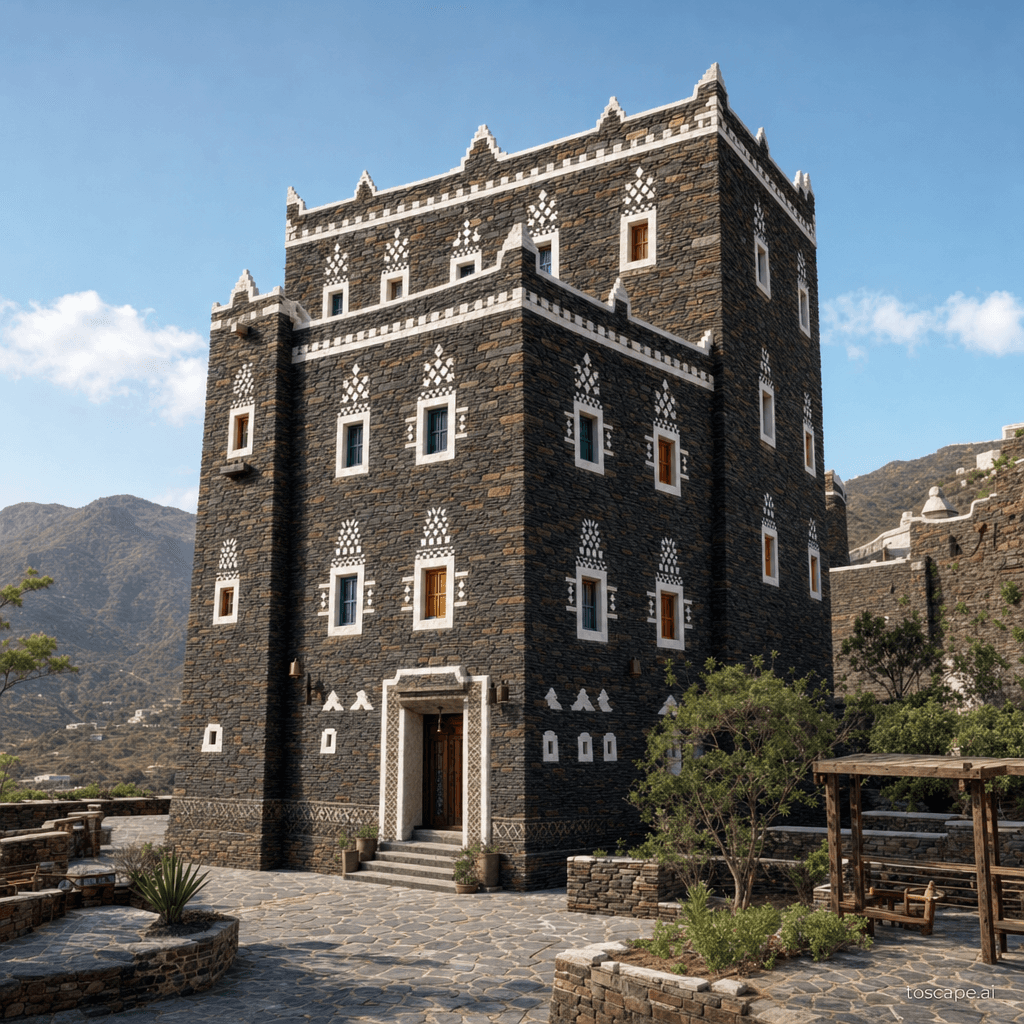 Aseer Escarpment Traditional architectural identity — Saudi Arabia