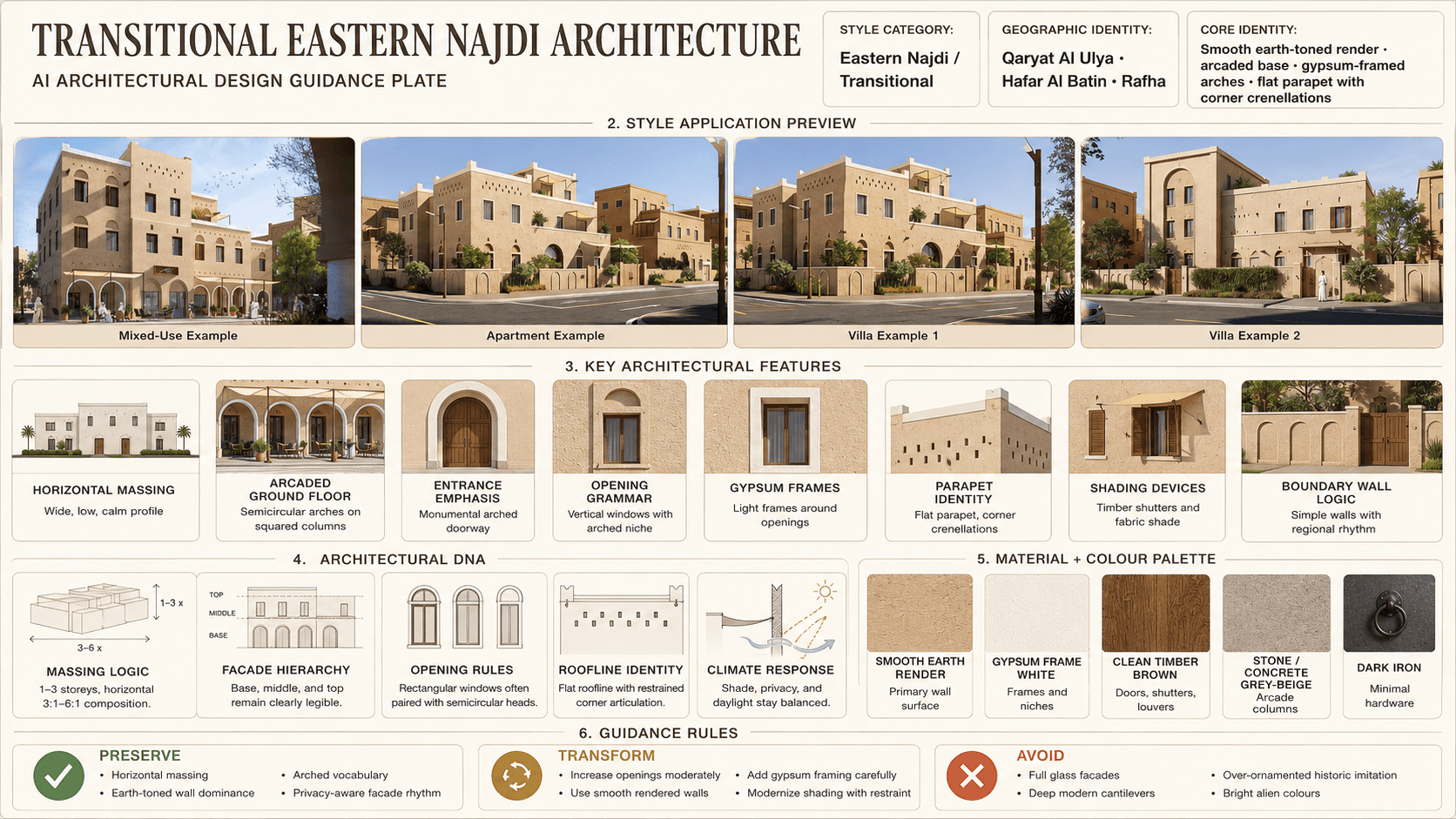 Eastern Najdi Transitional hero plate — Saudi Arabia