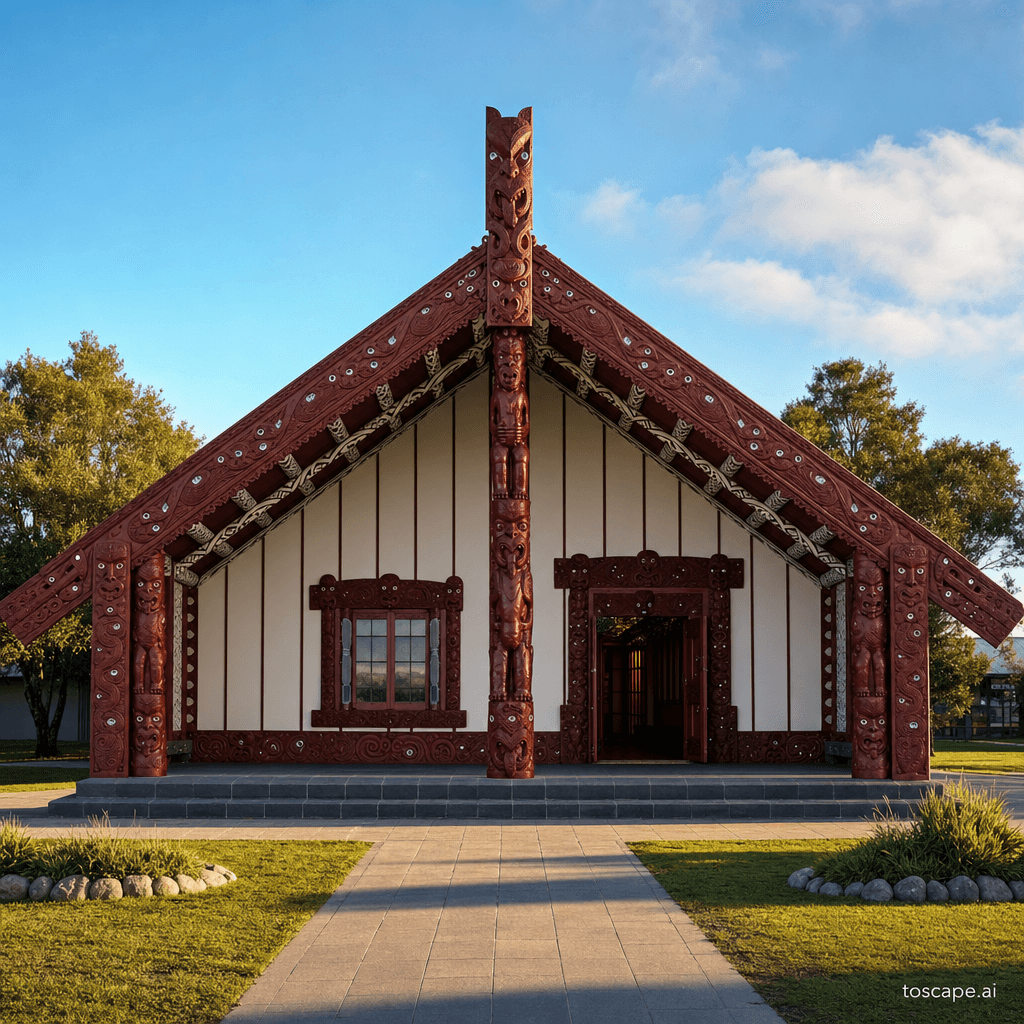 Māori Marae architectural identity — New Zealand