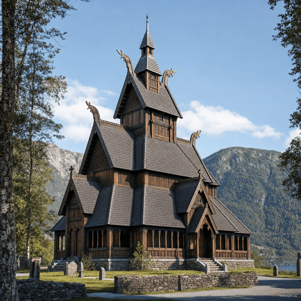 Norwegian Stave Church architectural identity — Denmark