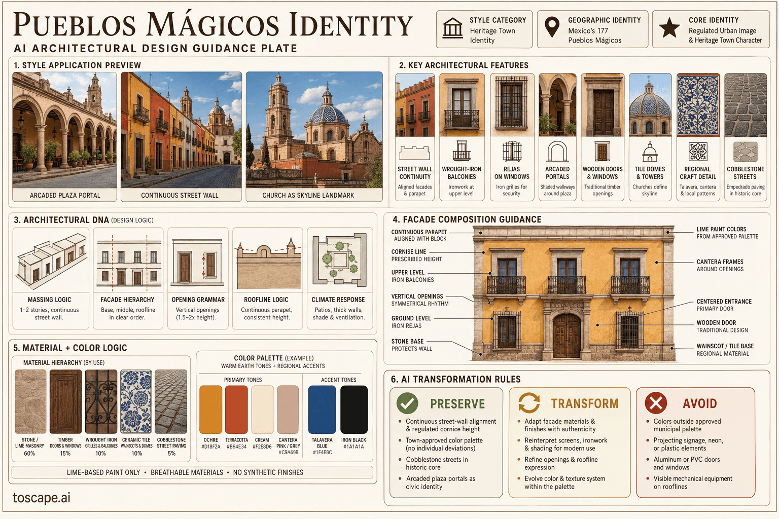 Pueblos Mágicos Identity hero plate — Mexico
